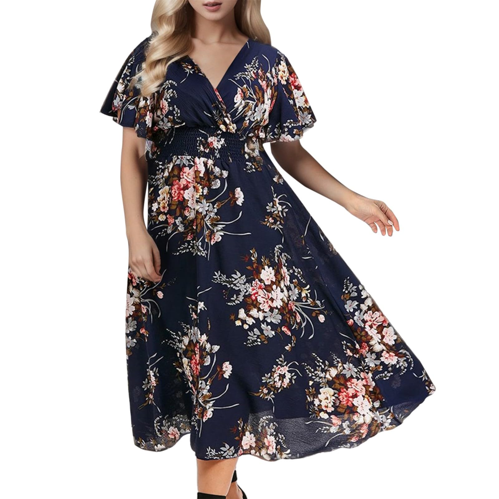 Robe à manches fleurs pour vos sorties d'été en mode décontractée - 6