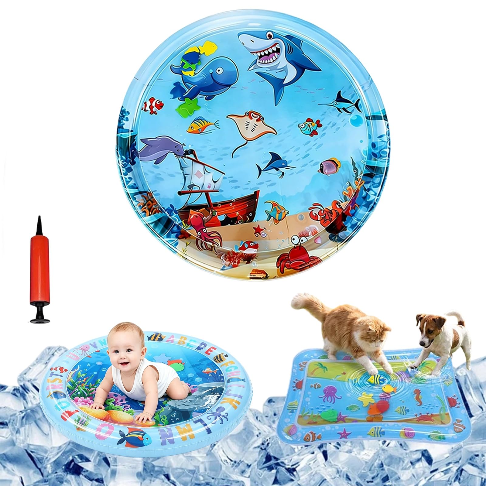 Sensorische Wasserspielmatte für Katzen, Pfotenteich für Katzen(1pc-h)
