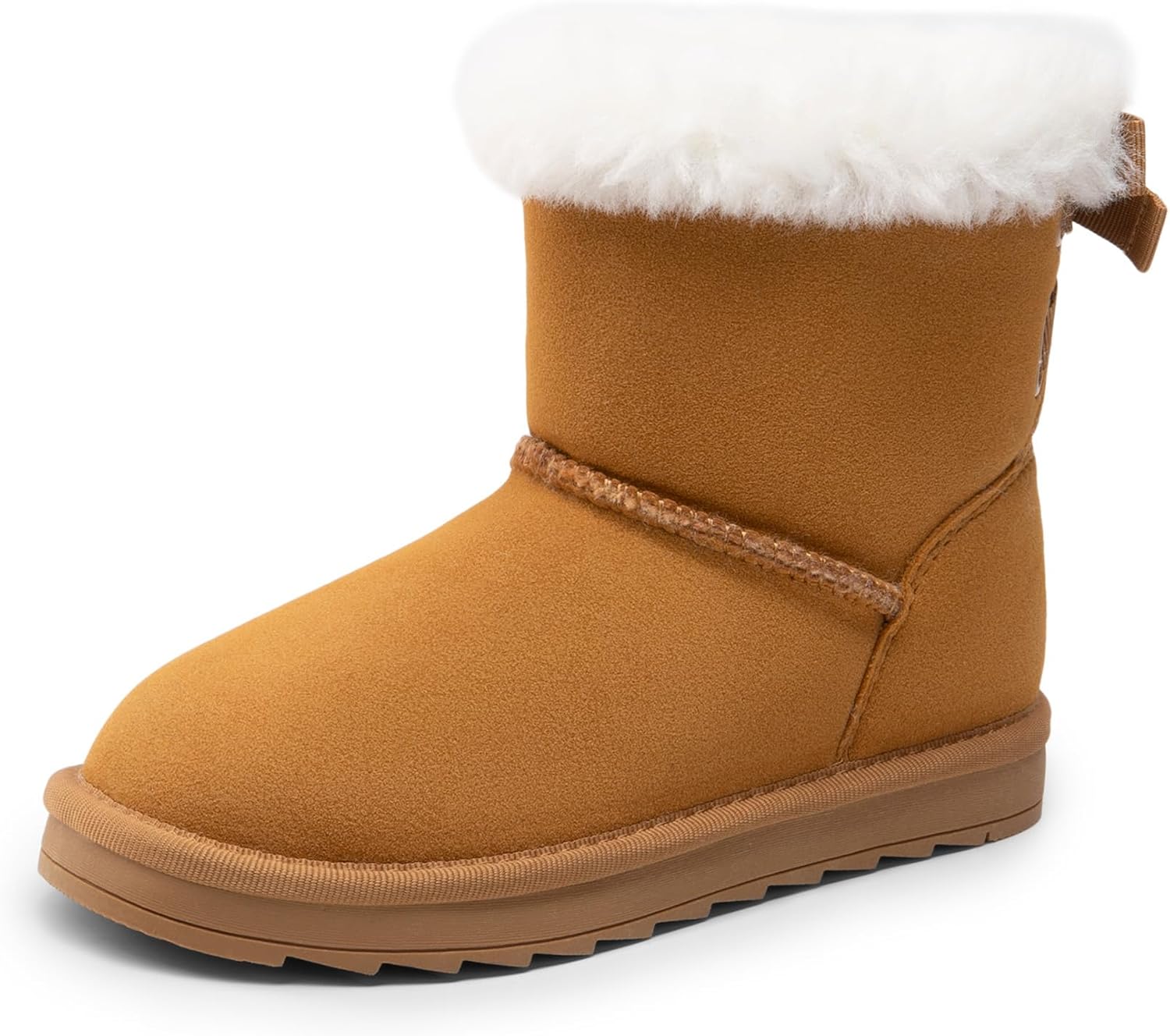 DREAM PAIRS Girls Boots Kids Winter Faux Fur Warm Snow Ankle FuzzyChic Kid's Bow Boots for Toddler/Little Kid