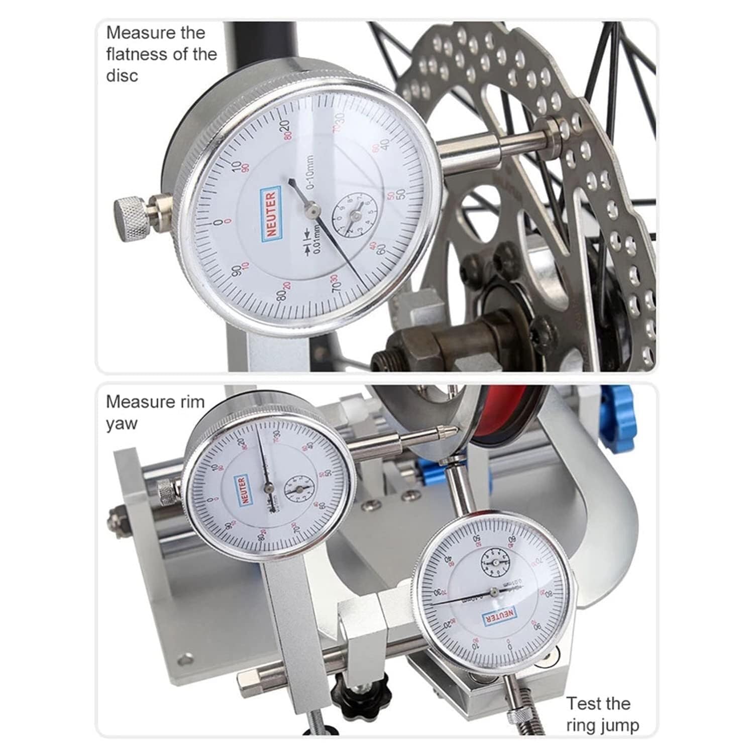 Kit supporto per manutenzione bici professionale per riparazione centratura ruota per bicicletta per ruote da 16"- 29".