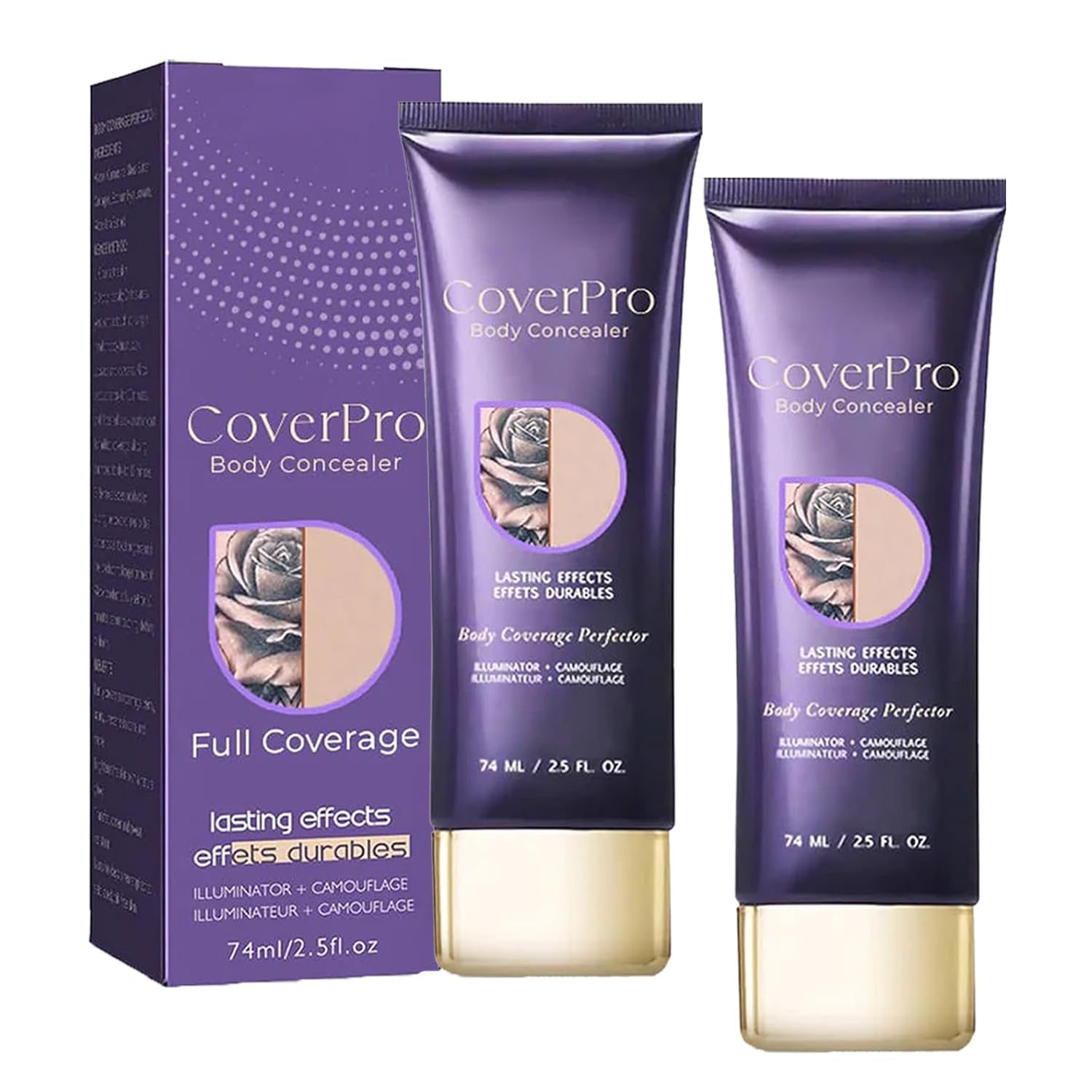 OXYAFlysmus Coverpro Body Concealer, Body Concealer Lotion, Body Concealer Makeup, Body Concealer for Tattoos, Full Coverage, Long Lasting & Waterproof (2pcs)