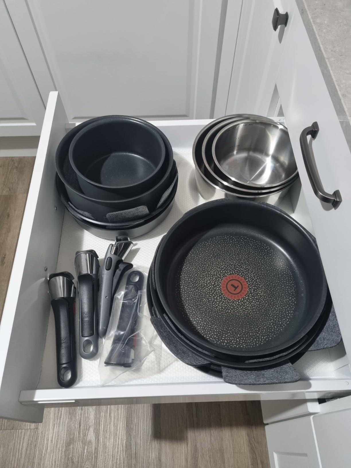 T-fal Ingenio Nonstick Cookware Set 14 Piece Induction Stackable ...