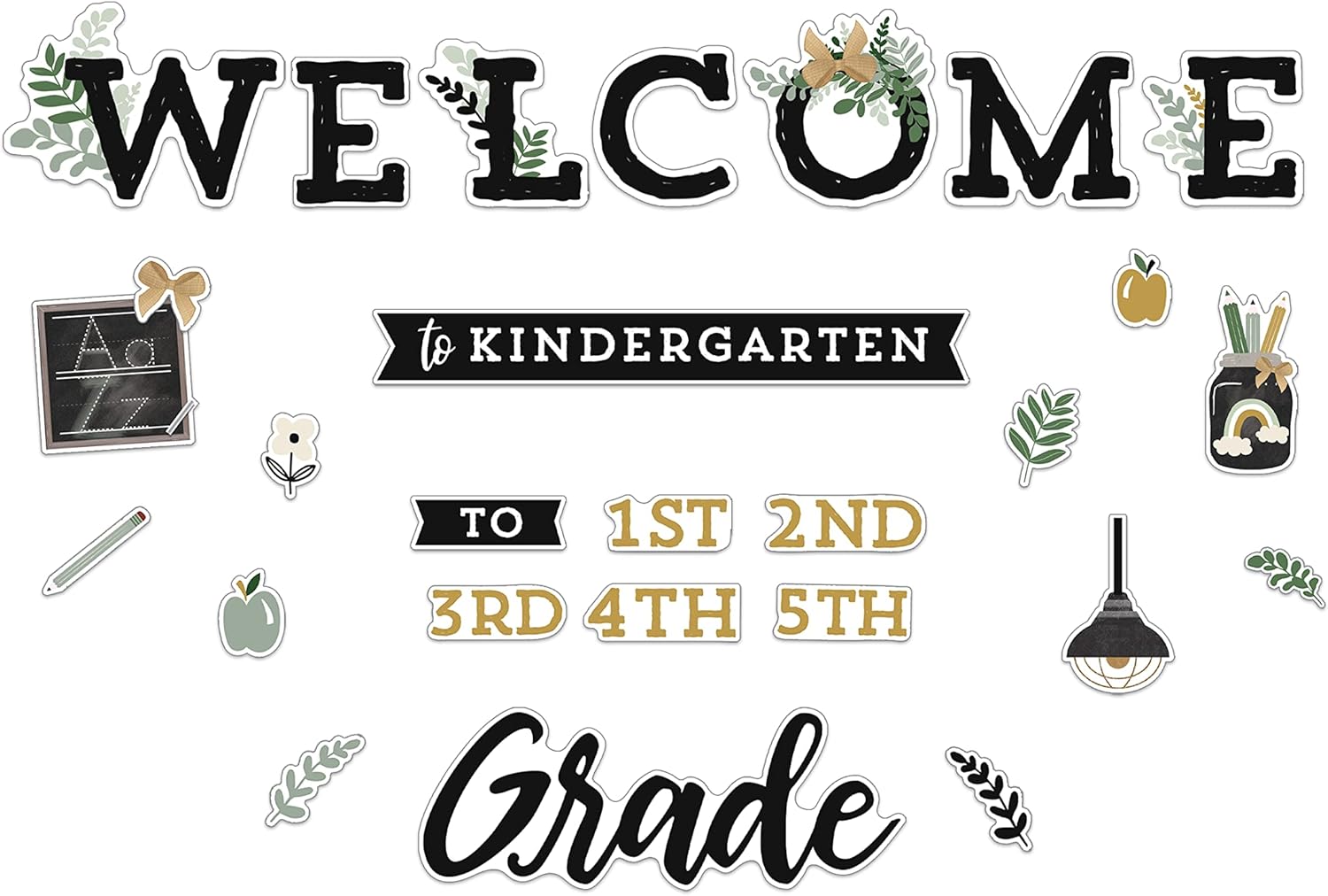 Carson Dellosa 41 pc Farmhouse Bulletin Board Set, Modern