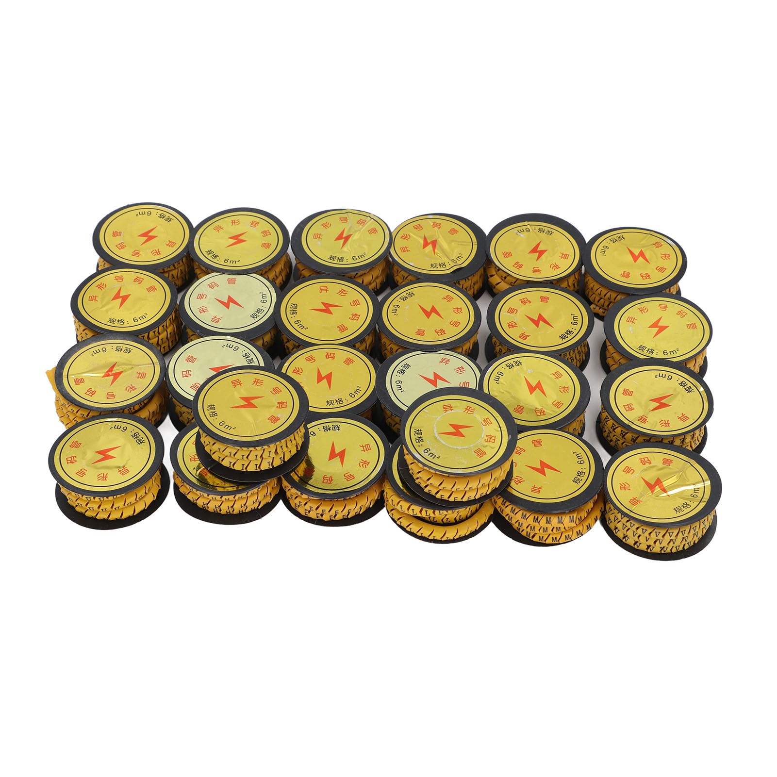 Segnacavi Lettera 26PCS Set Segnacavi a tubo Numero di lettere EC Marcatura in PVC dalla A alla Z Segnacavi codificati (6m²)