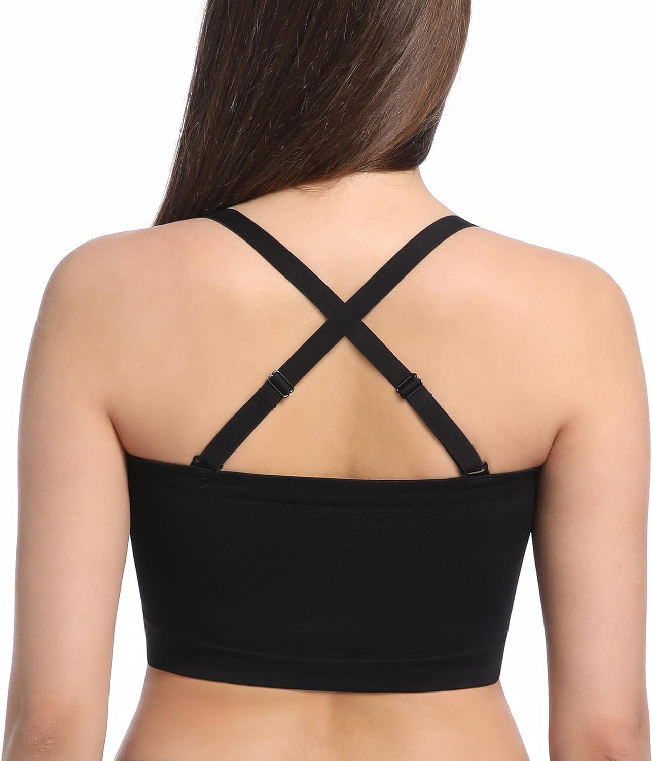 Women's Strapless Bra Non-Slip Silicone Bandeau Wireless Tube Bras Plus Size Lingerie with Two Shoulder Straps - Image 6