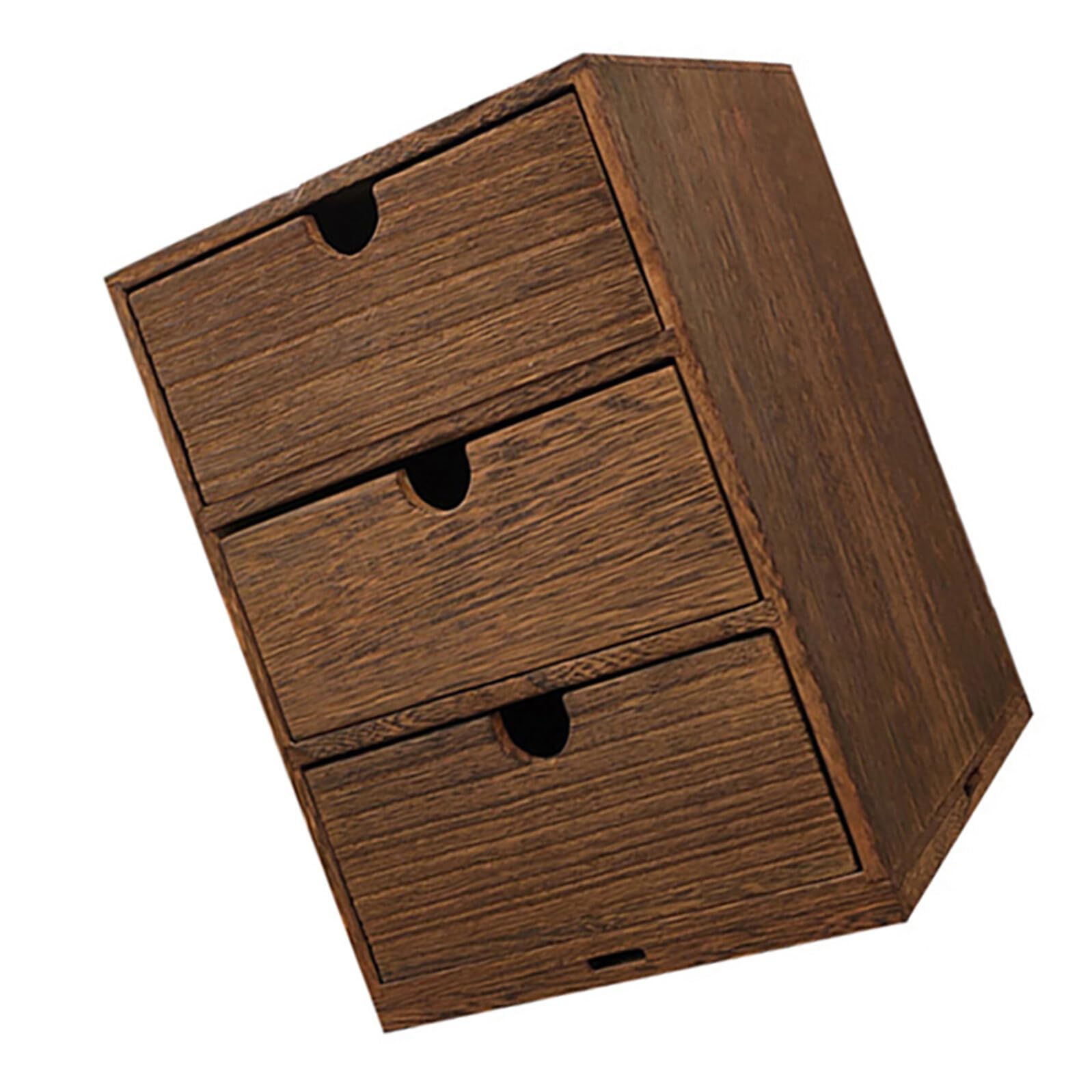 Rangement bureau plastique marron pour optimiser les petits espaces