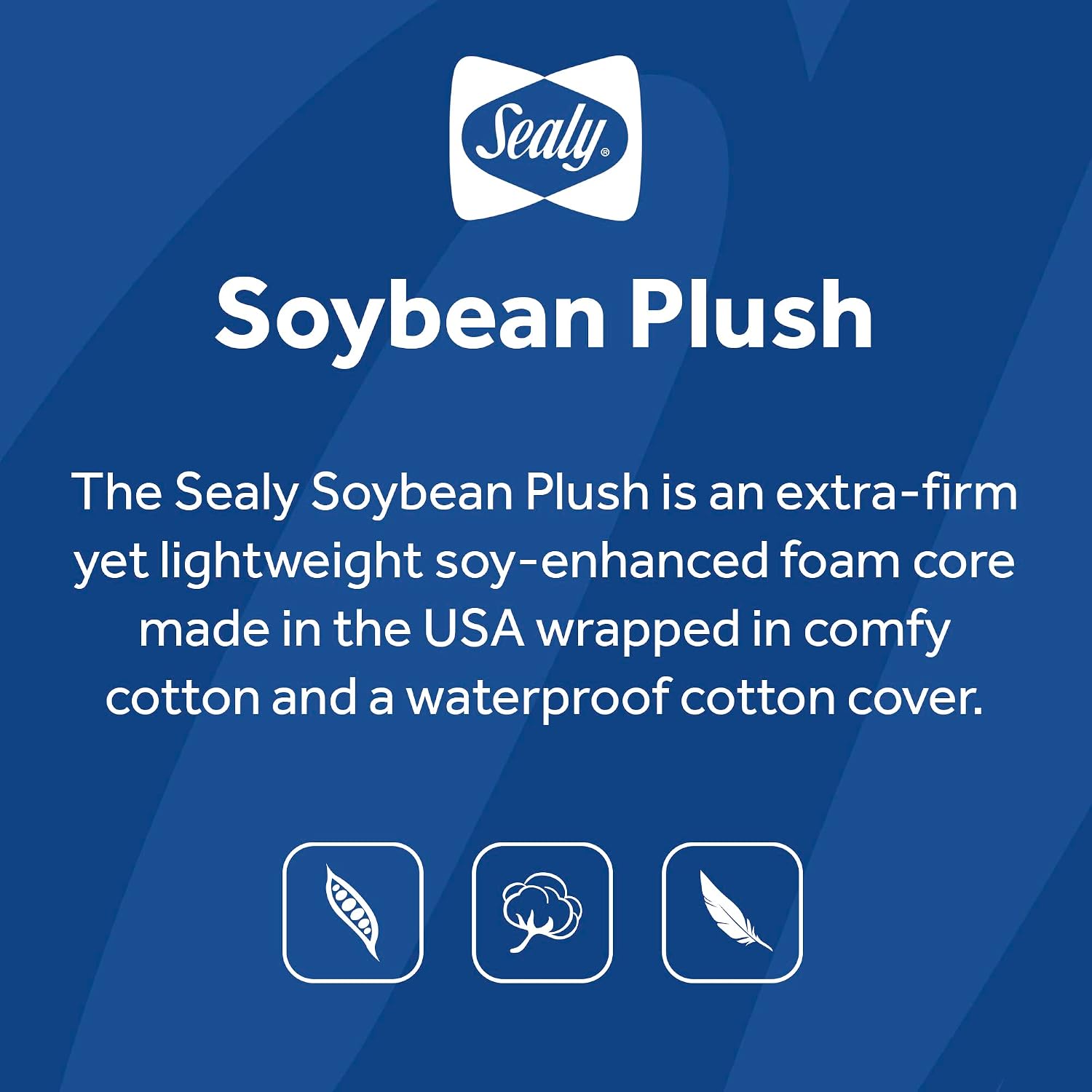 Sealy Baby Soybean Plush Breathable Crib Mattress plus Toddler Bed Fit, Lightweight and Non Toxic, Premium Extra Firm Foam, GREENGUARD Gold Certified, Safety & Quality Tested, Made in USA, 52"X28"