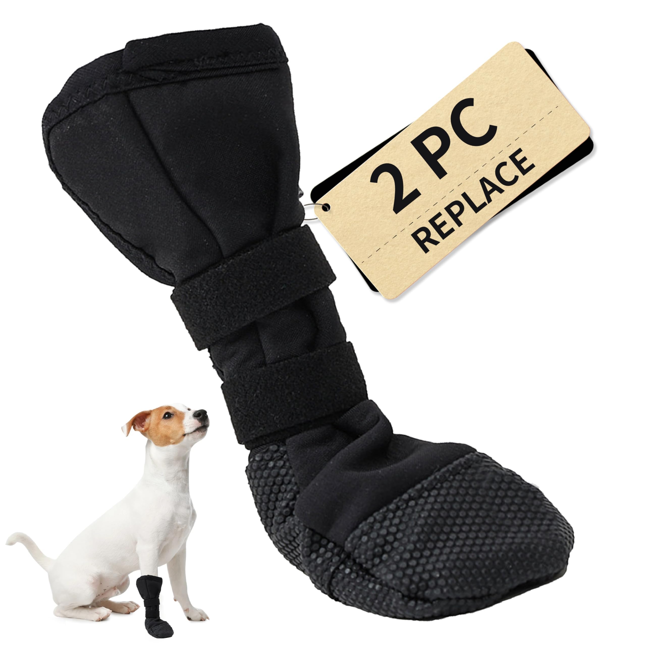 Chaussures pour Chiens Antidérapant,2PC Chaussette de Protection en Silicone pour Chien,Bottes de Protection pour Chiens,Chirurgical Housses de Protection blessures,Bottes de Protéger pour Chien (M)