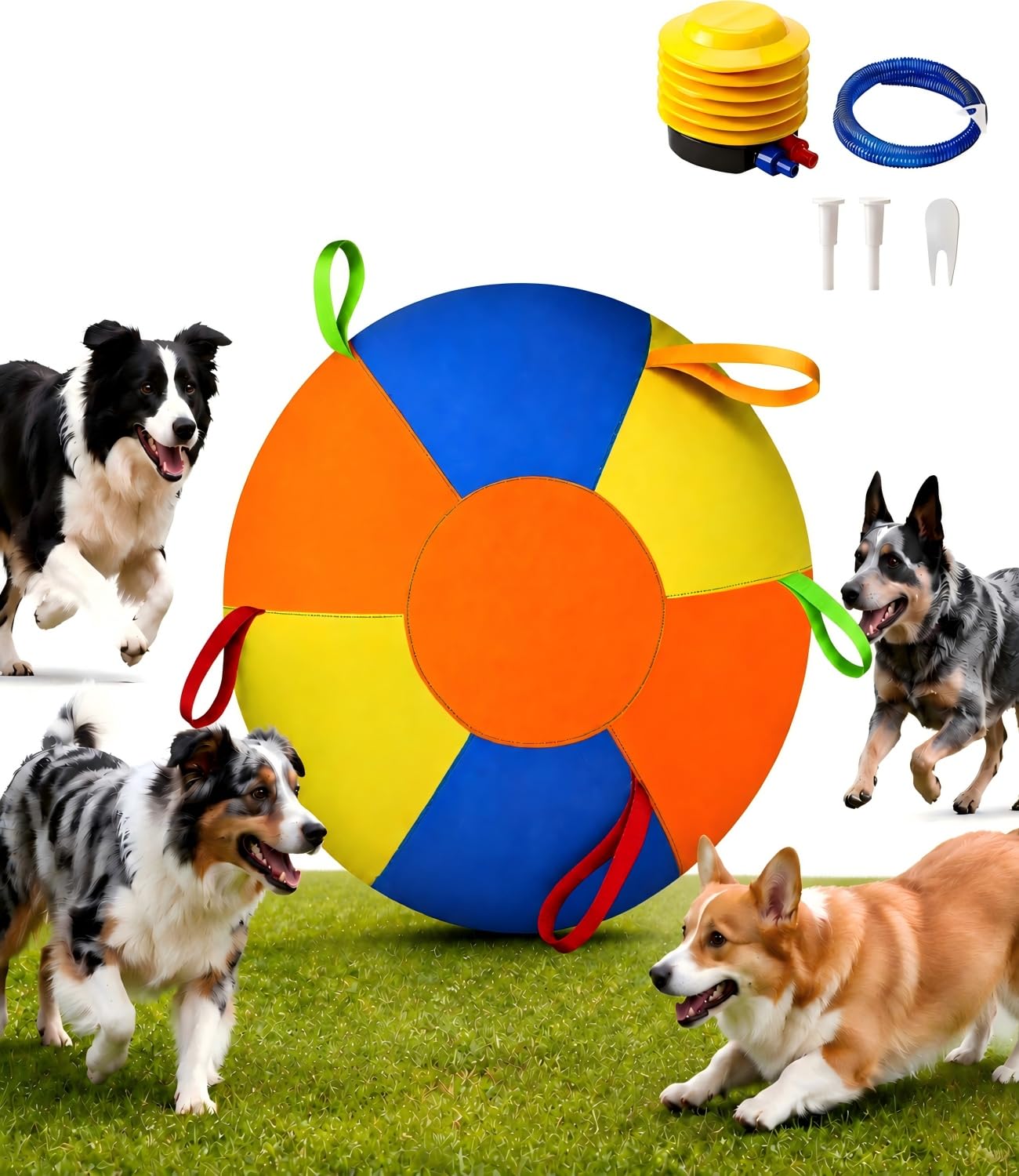18" Herding Ball for Dogs, Large Dog Toy for Outdoor Play Orange