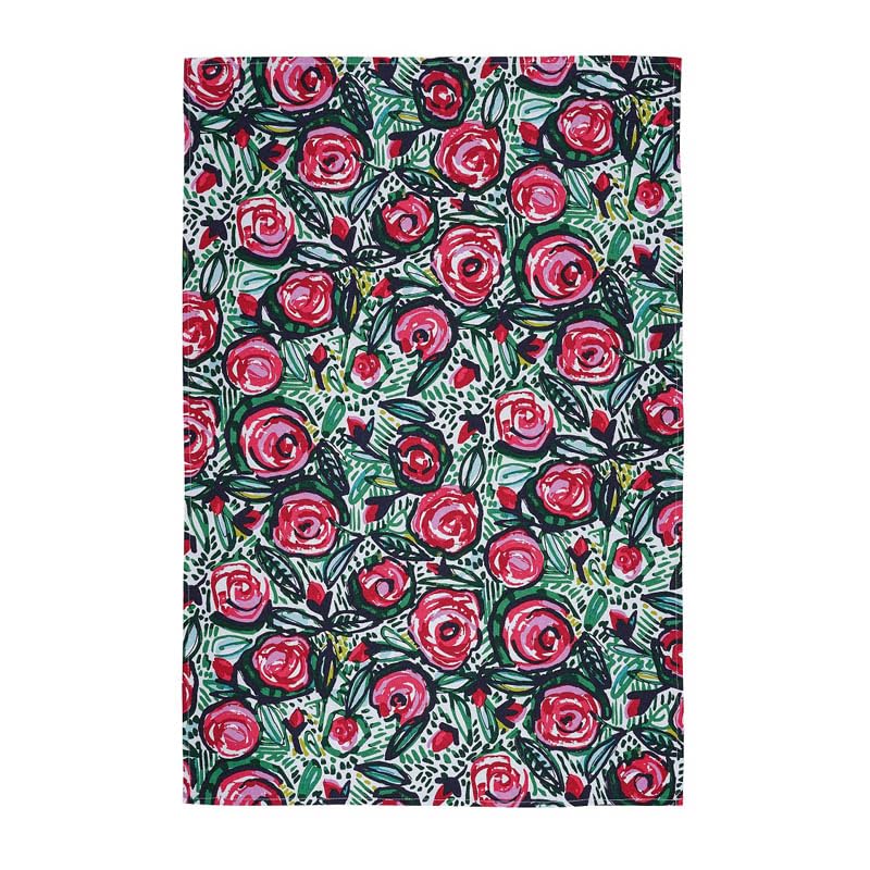 Ulster Weavers - Rose Garden - Tea Towel - Cotton - One Size in Pink, 74 x 48cm