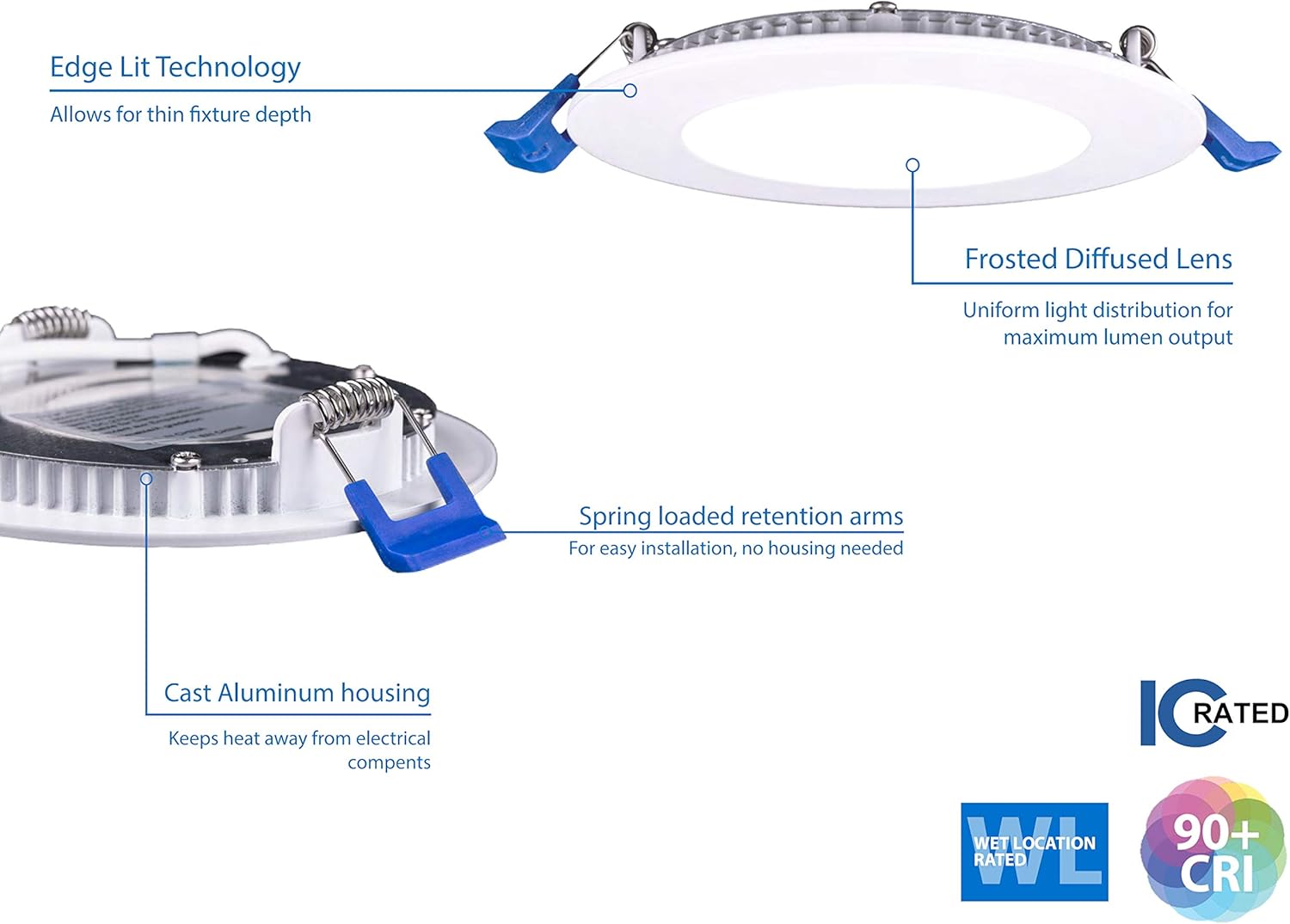 NICOR Lighting DLE621202KRDWH Recessed Lighting Kit, White, 6 Inches