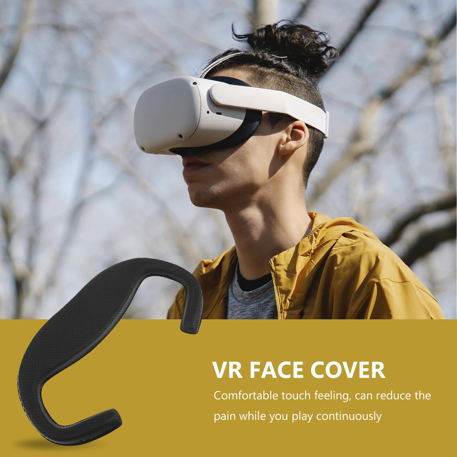 Almohadillas para Rostro y Almohadilla Trasera Sudor Resistente para VR Crystal Cojín Facial Cómodo y Duradero para Gafas de Realidad Virtual