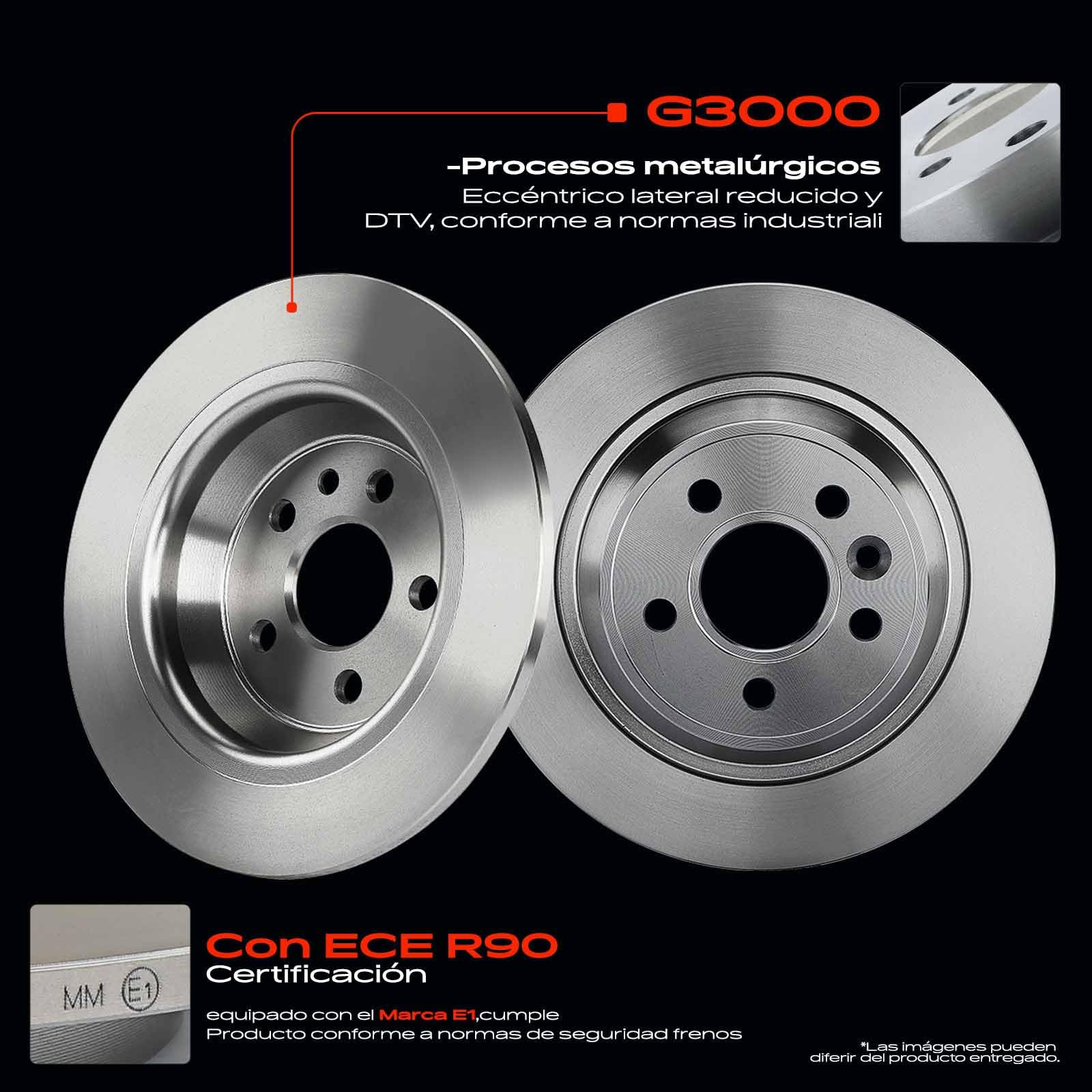 Frankberg 2 discos de freno traseros macizos Ø302 mm 6G912A315BA