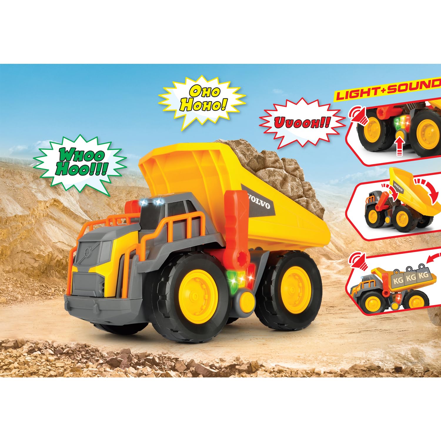 Dickie Toys Volvo - Camion de Construction Jaune