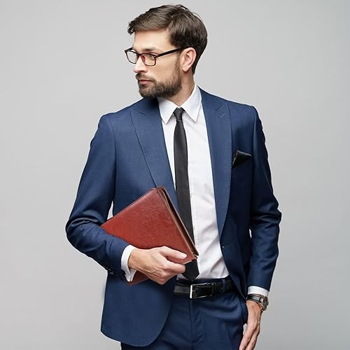 Miniatura 8 de Cartera de negocios personalizada para oficina, Cartera de cuero para hombres, Padfolio de cuero para compañeros de trabajo, Cartera de empleados