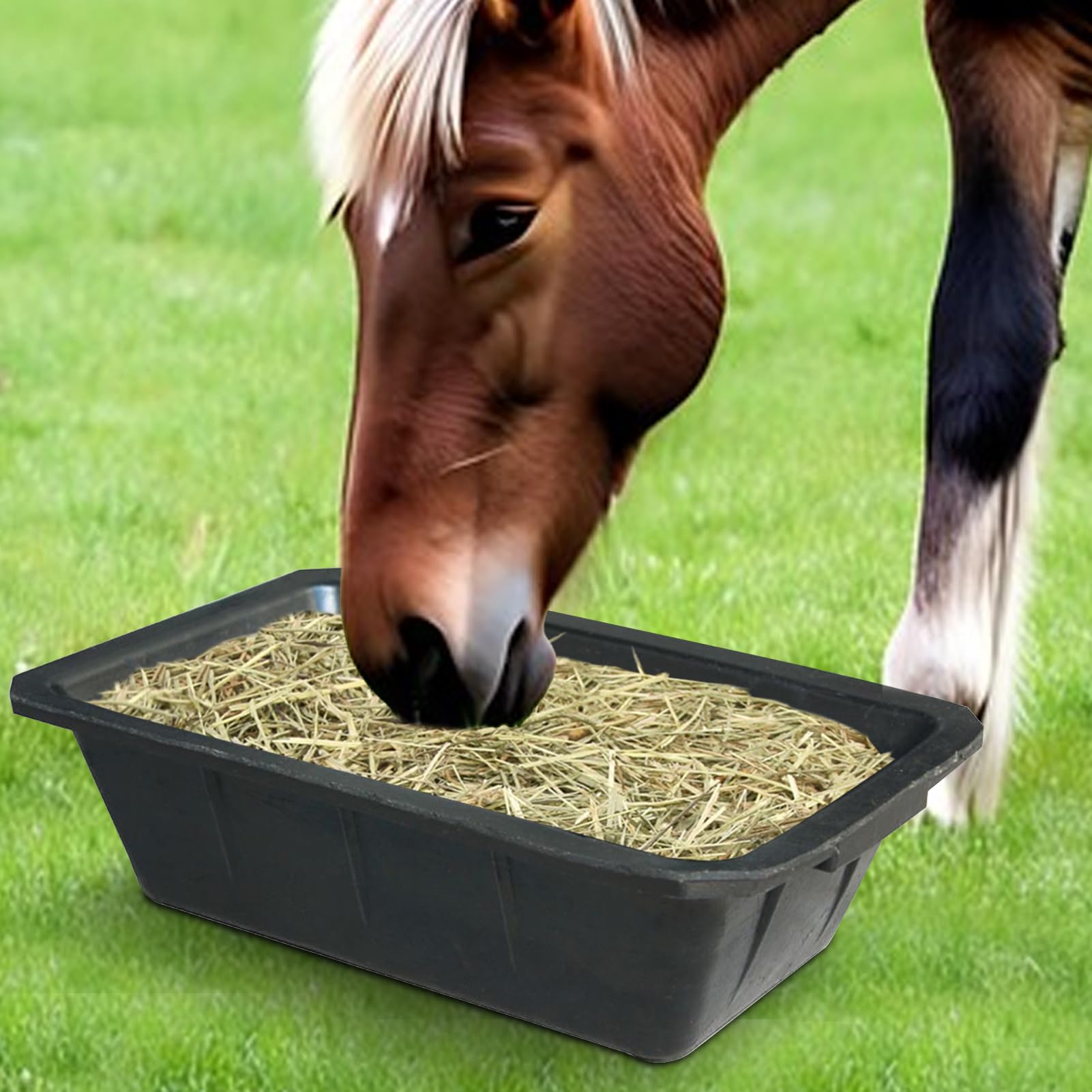 Bebedero de Caballos y Bebedero de Goma | Bebederos resistentes 10L para ganado Suministros para Mascotas, Ganado, Granja, Rancho, Tina de Comida Exterior para Cabra,