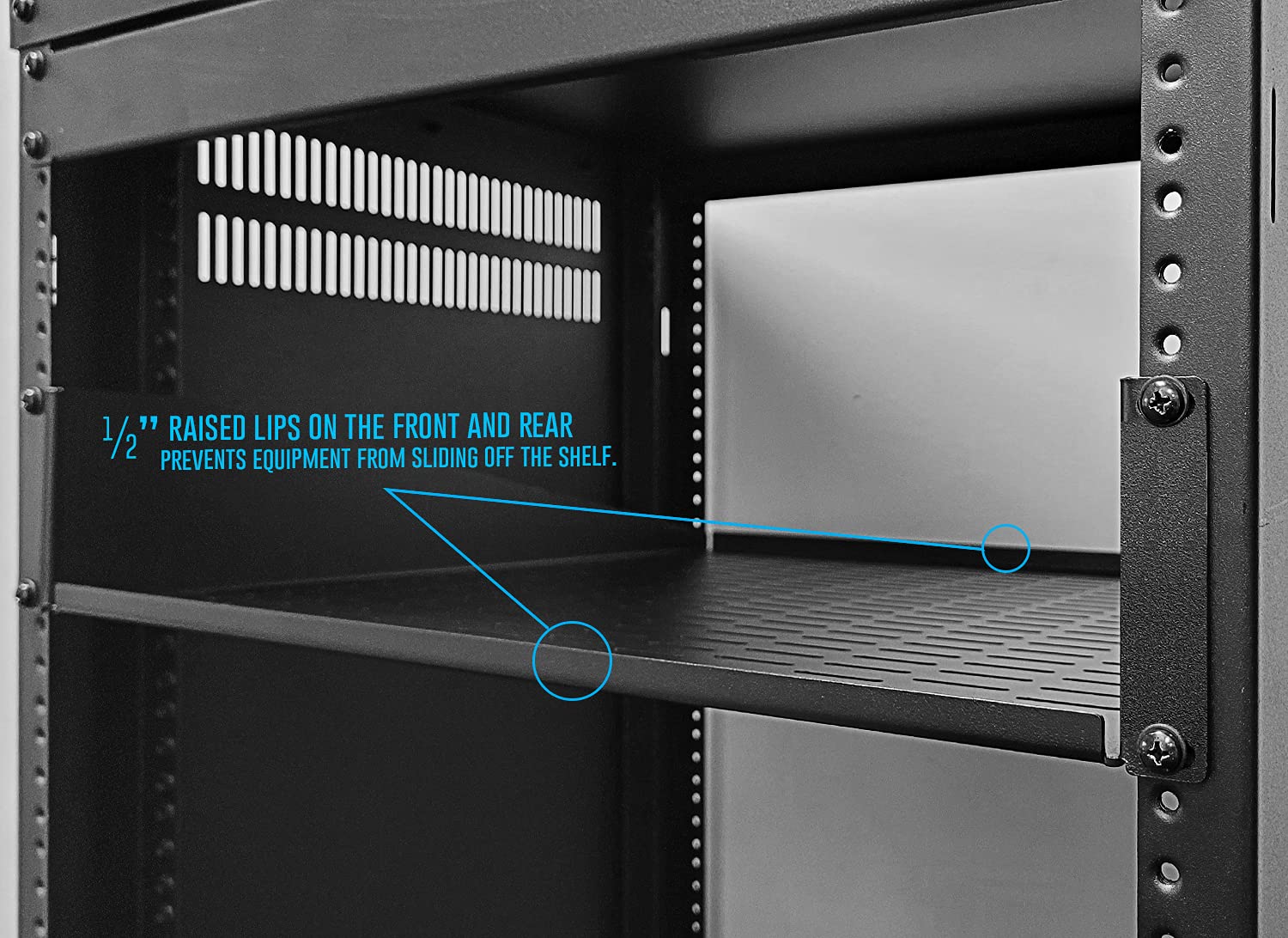 AxcessAbles 2U Vented Rack Shelf (2 Pack) -6 AxcessAbles 2U Vented Rack Shelf (2 Pack) -6