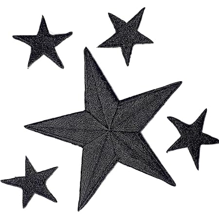 B2see Ecusson Patch Etoile Noire Astre Ciel Brode Rie A Coudre Thermocollant Amazon Fr Cuisine Maison