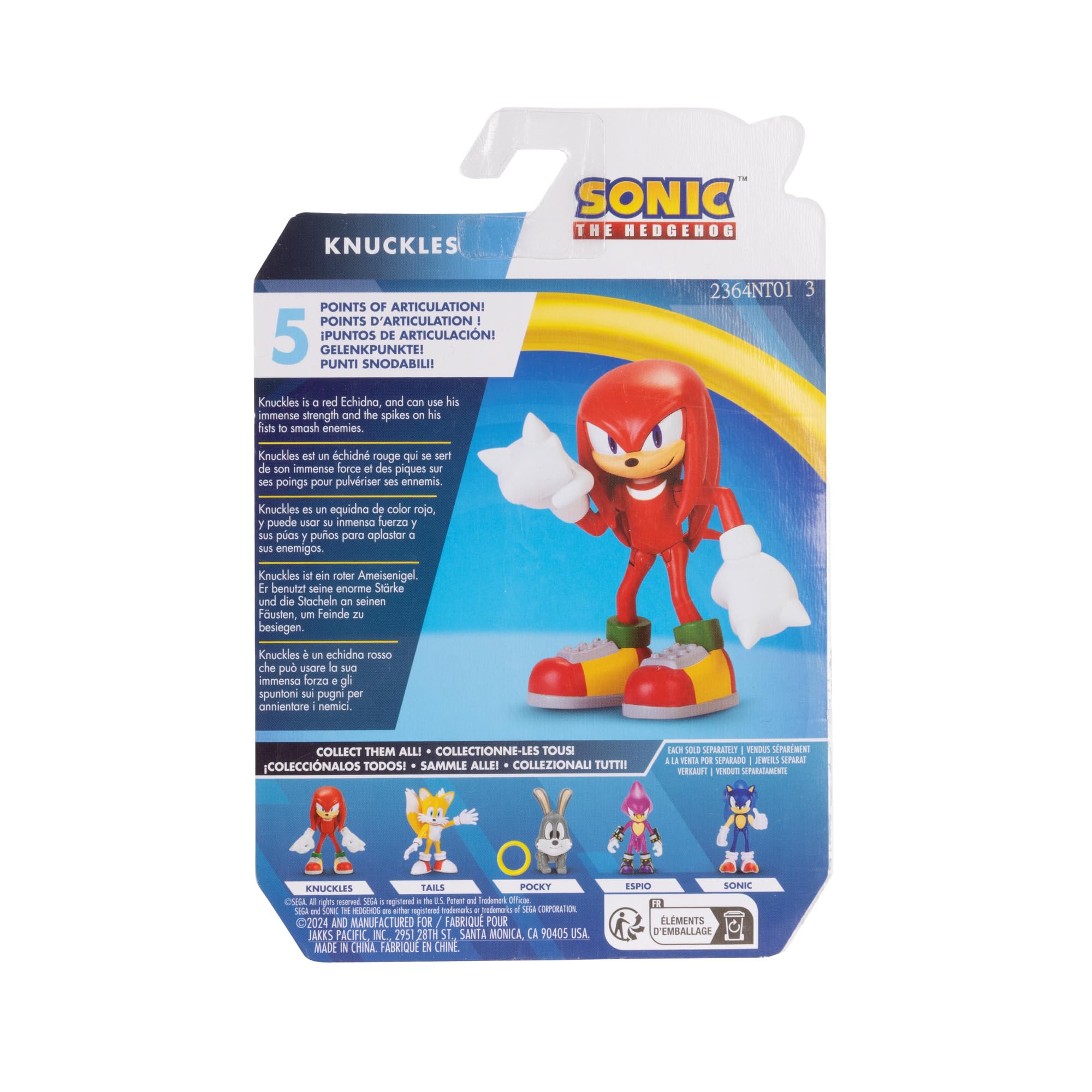 Sonic The Hedgehog Action Figure Wave #20 da 6,3 cm, confezione da 3