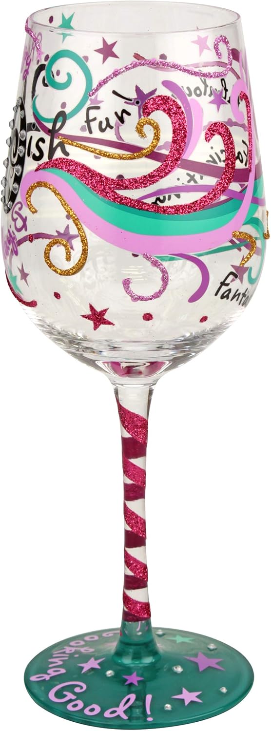 Top Shelf 40-ish Birthday Novelty Wine Glass - Image 2