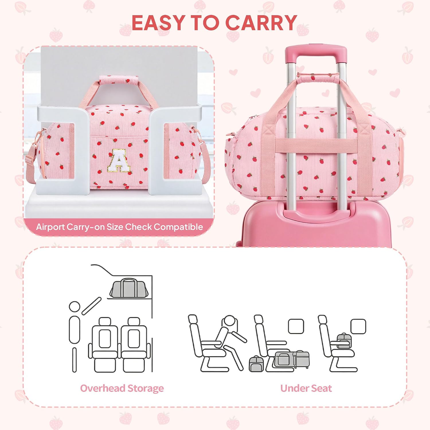 YOOLIFE Travel Duffle Bag for Girls Birthday Gifts, Kids Dance Bag, Beige Z image 4