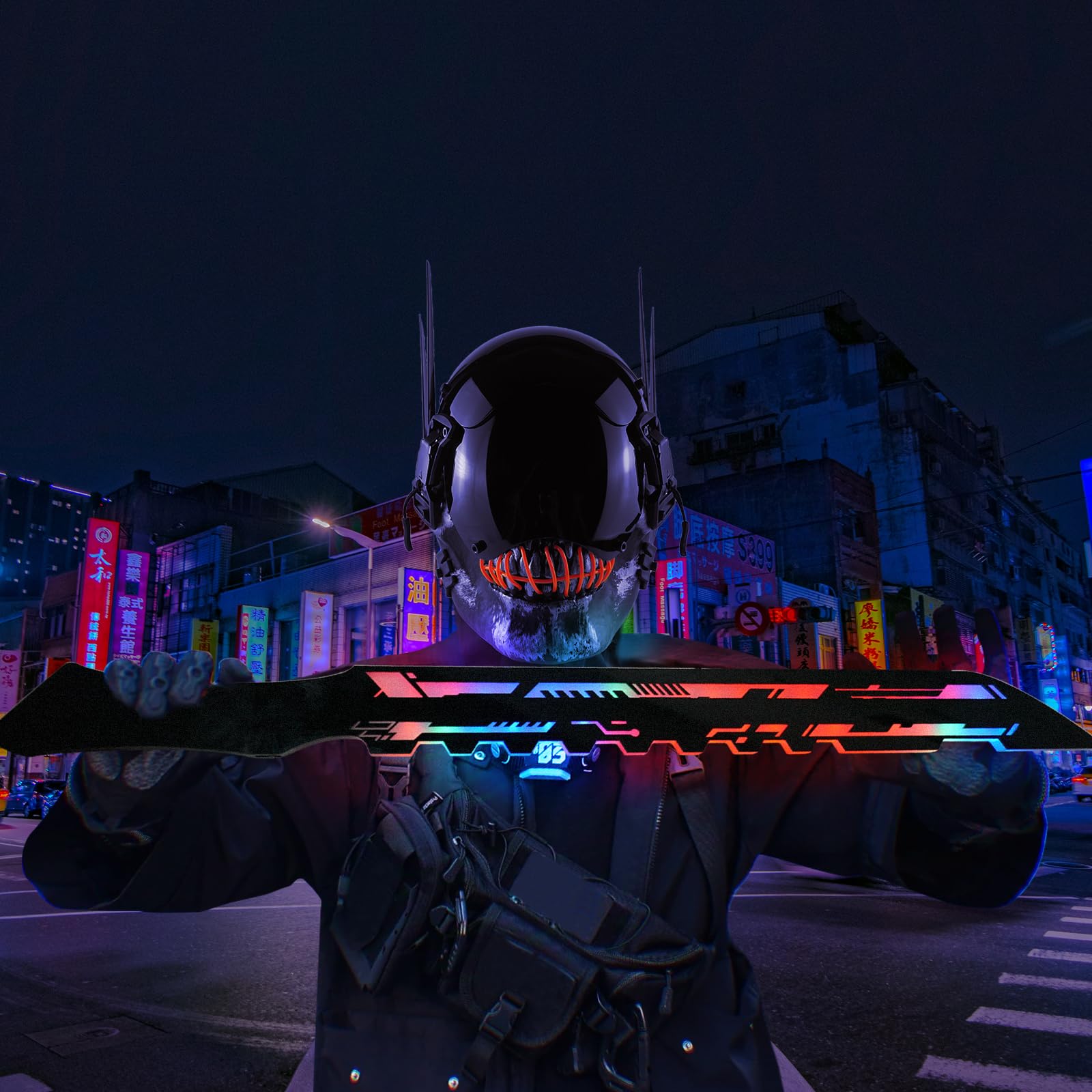 Marikito Puk Tactical Kife 22 Futuritic Neo Blade Parfait pour Halloween, compatible avec LED Mak Puk mak Two Kive