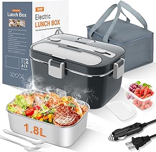 DUPASU Electric Lunch Box Food Warmer: 100W Heated Lunch Box for Adults,...