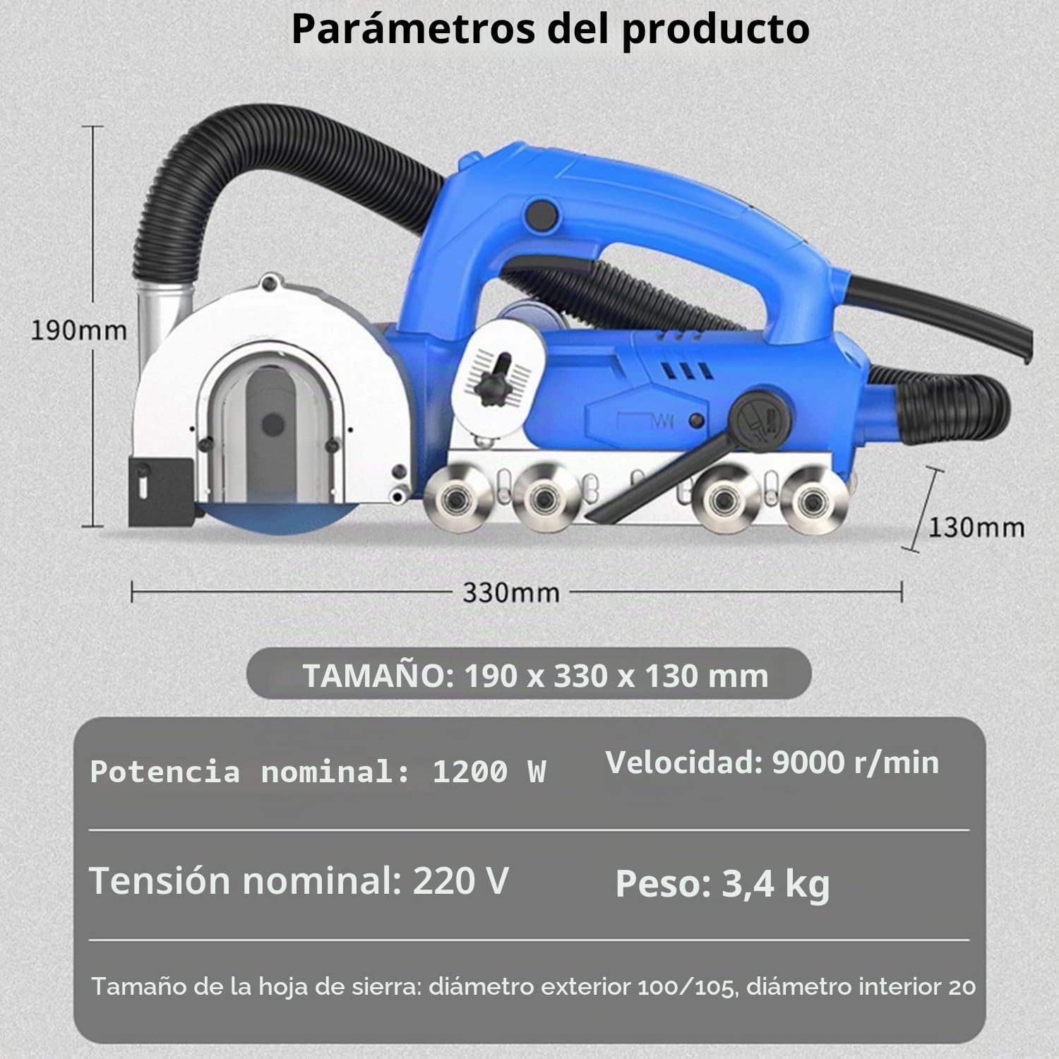 Limpiador Juntas Azulejos 9000 RPM, Herramienta Eléctrica para Quitar Juntas Azulejos con Soplador Agua Automático, Herramienta para Rejuntar Suelos 1200 W con Hoja Diamante
