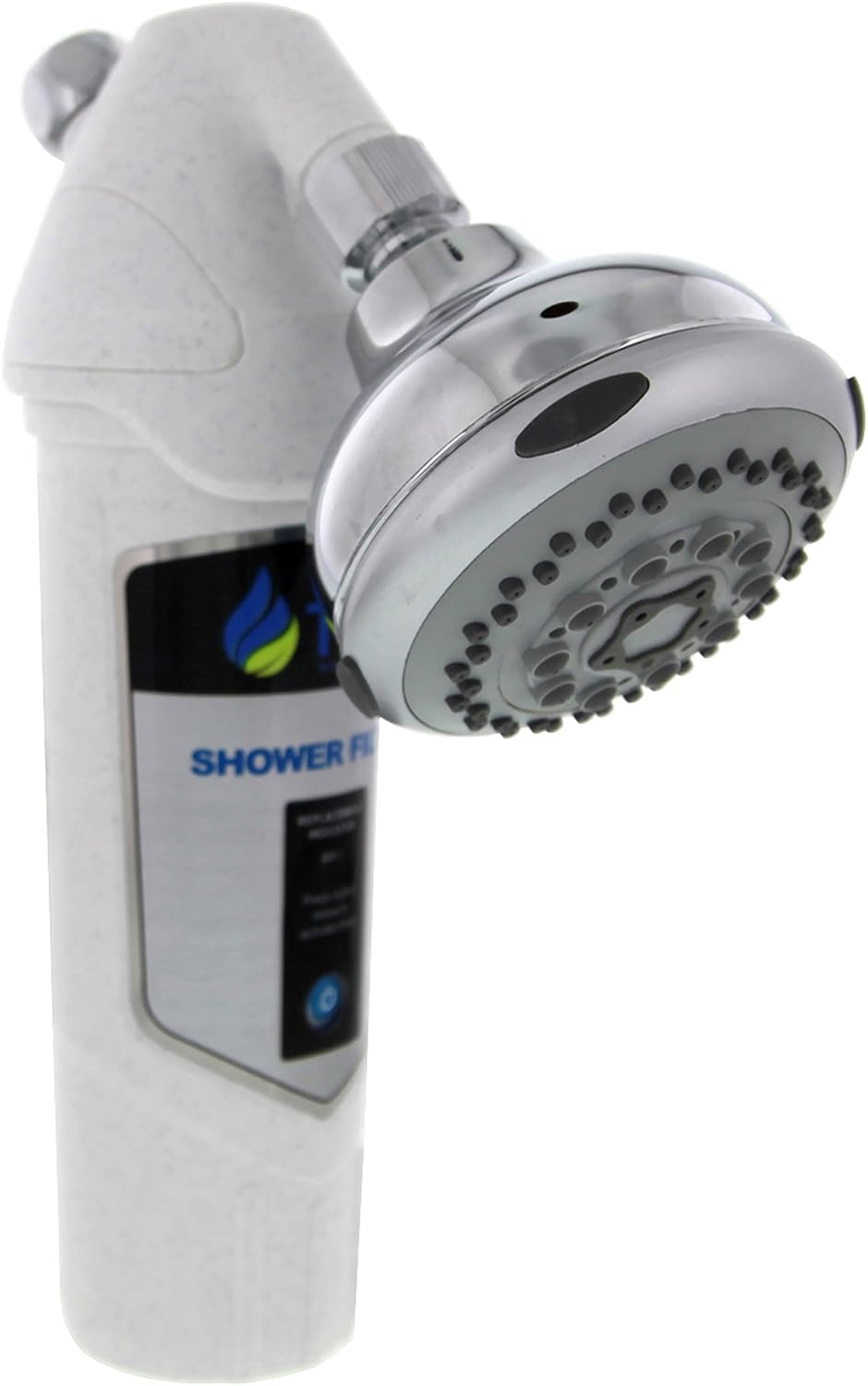 Tier1 3-Stage Shower Filter System SF-7000 with Chrome Shower Head - Removes Chlorine - with Replacement Indicator - Protects Skin - Helps Prevent Dry Skin