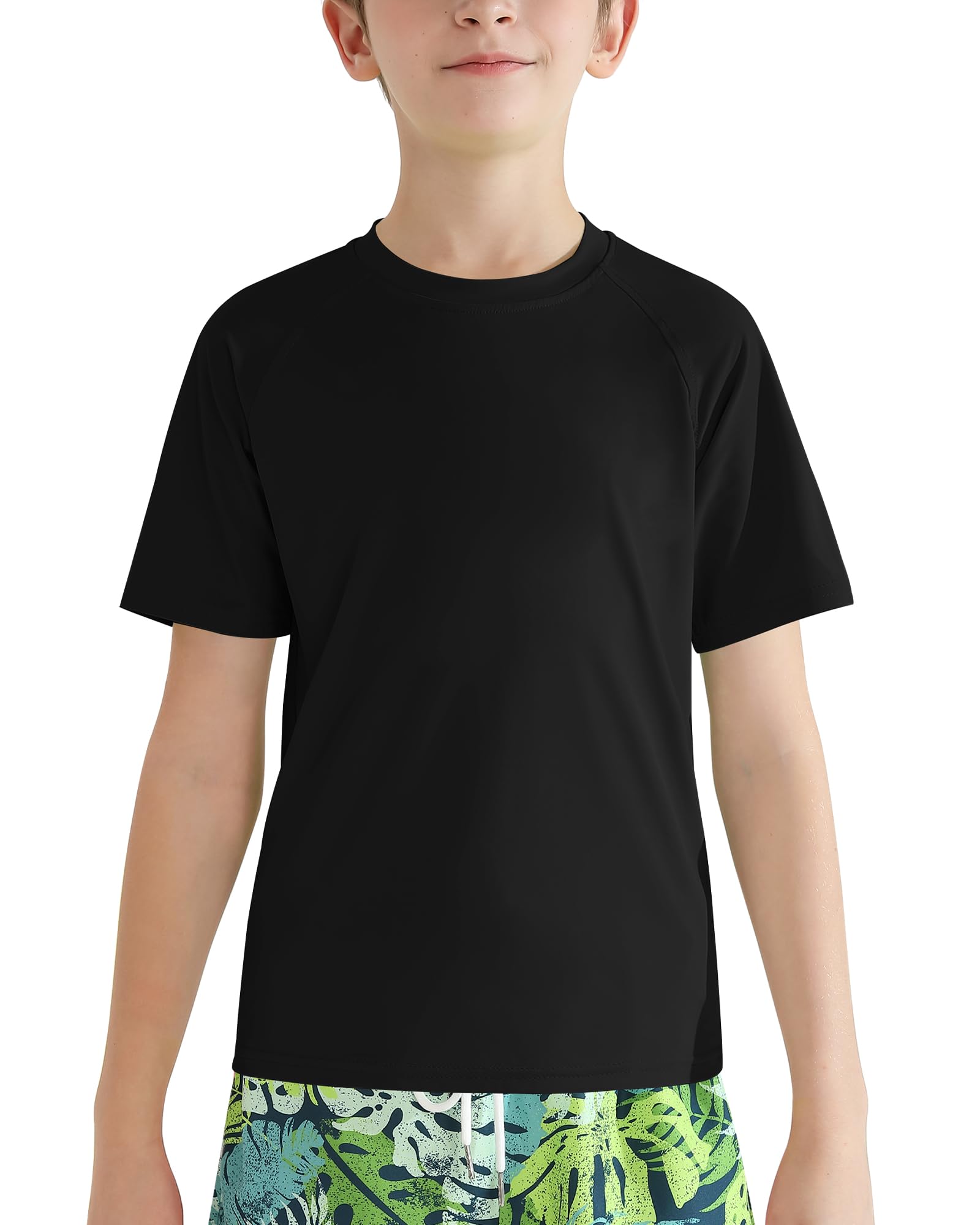 Mazeann Cow Print Boys Rash Guard Swim Shirts