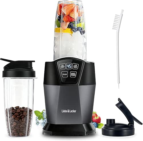 Liebe&Lecker Smoothie Blender, 1200 Peak Watts Blender for Smoothies, Blenders