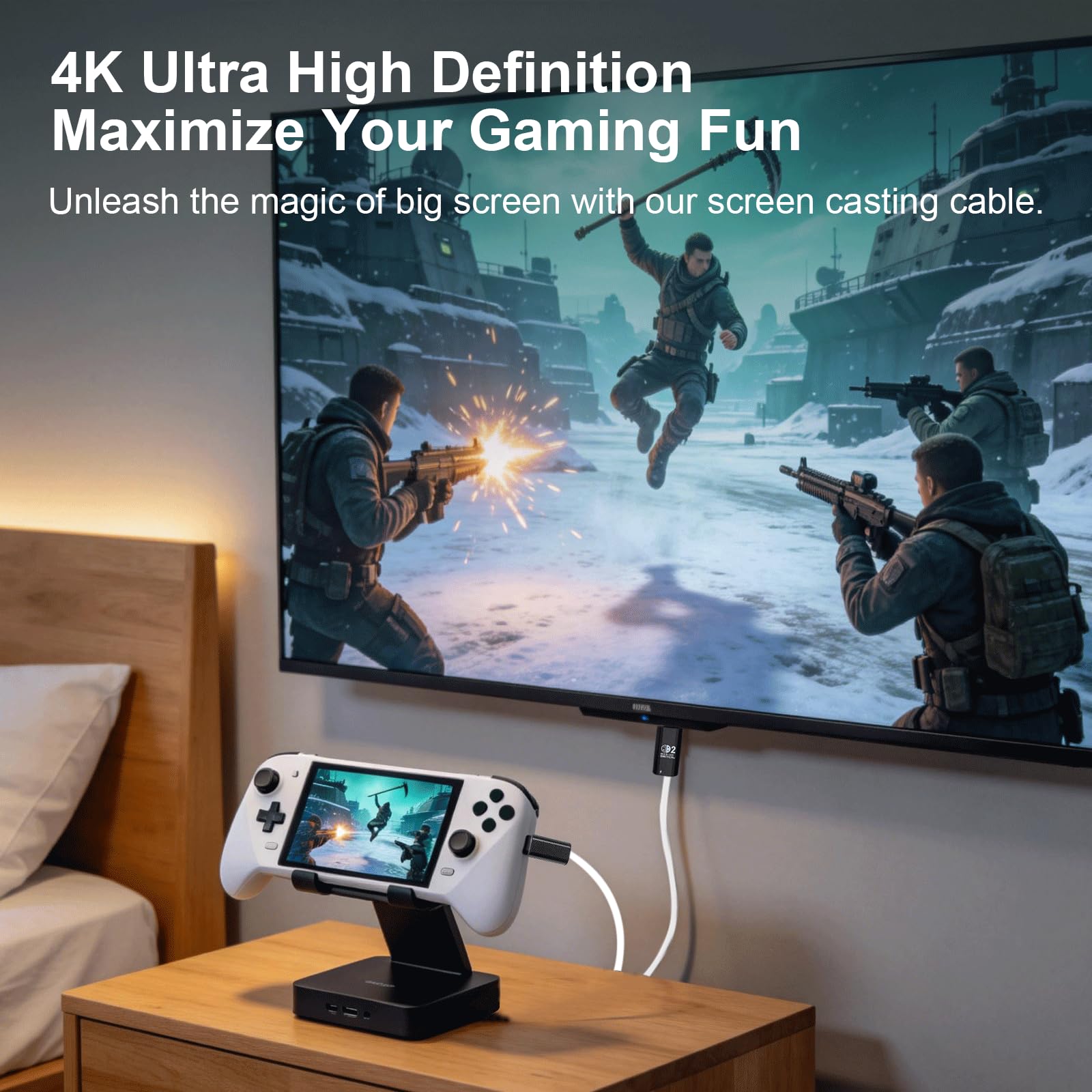 HENGBIRD Adattatore da USB C a HDMI, 2 m, 4 K a 60 Hz, 100 W, ricarica PD, docking station portatile di ricambio per switch 2/1/OLED, modalità TV plug & play per switch, iPhone, Steam Deck, MacBook