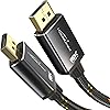 KabelDirekt - DisplayPort 2.1/DP 2.1 Cable - 1m - Break-resistant Metal Connectors + Braiding, DP80 with 80 Gbit/s for Gaming PCs/Graphics Cards, FreeSync/G-Sync, up to 16K@60Hz, 8K@120Hz, 4K@240Hz KabelDirekt - DisplayPort 2.1/DP 2.1 Cable - 1m - Break-resistant Metal Connectors + Braiding, DP80 with 80 Gbit/s for Gaming PCs/Graphics Cards, FreeSync/G-Sync, up to 16K@60Hz, 8K@120Hz, 4K@240Hz
