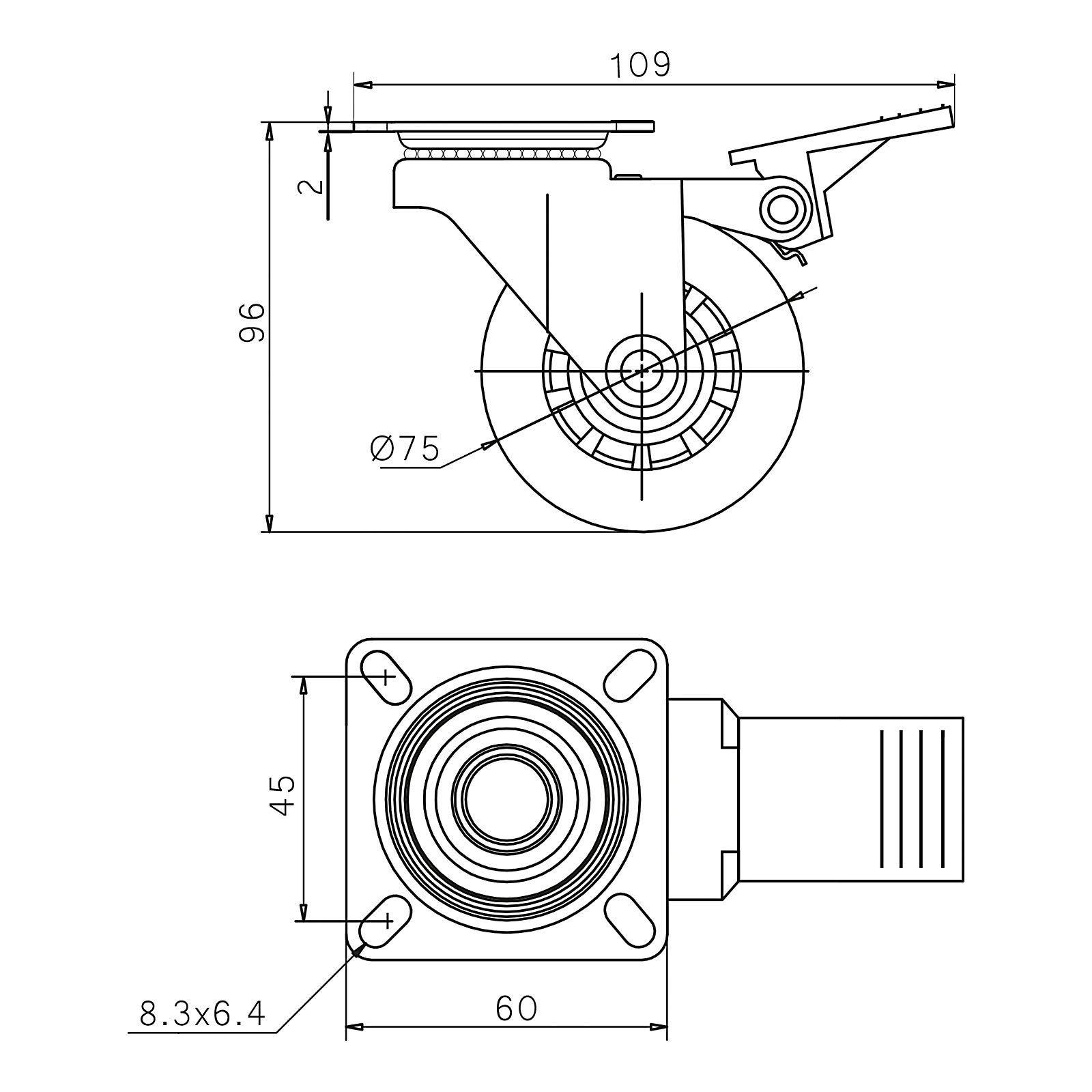 4 Ruote In Nylon 35mm Diametro Per Guide Meccaniche - Larghezza 40mm, Autolubrificanti | Smart Machines - Foto 14