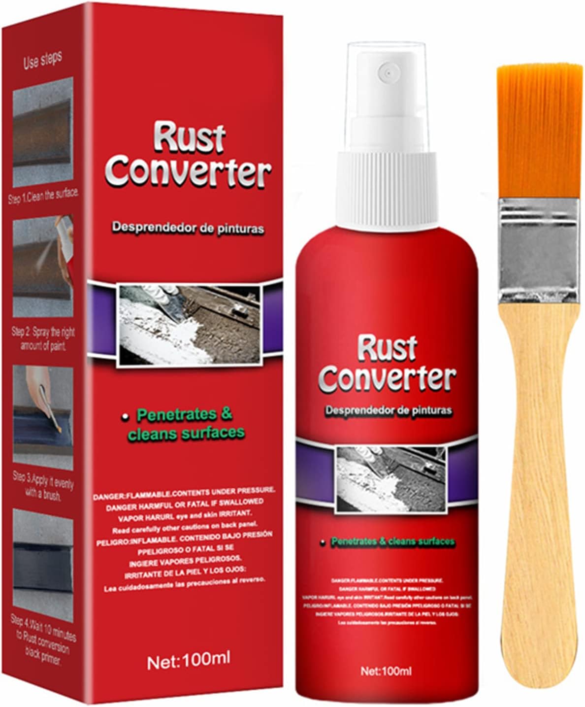 RONGQI Rust Converter for Metal, WaterBased Metal Rust