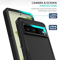 Vista 5 de ZUSLAB Case Compatible with Google Pixel 7 2022, Slim Fit Shockproof Rubber & PC Bumper, Non-Slip Protective Phone Cover for Girls Women Men, Black