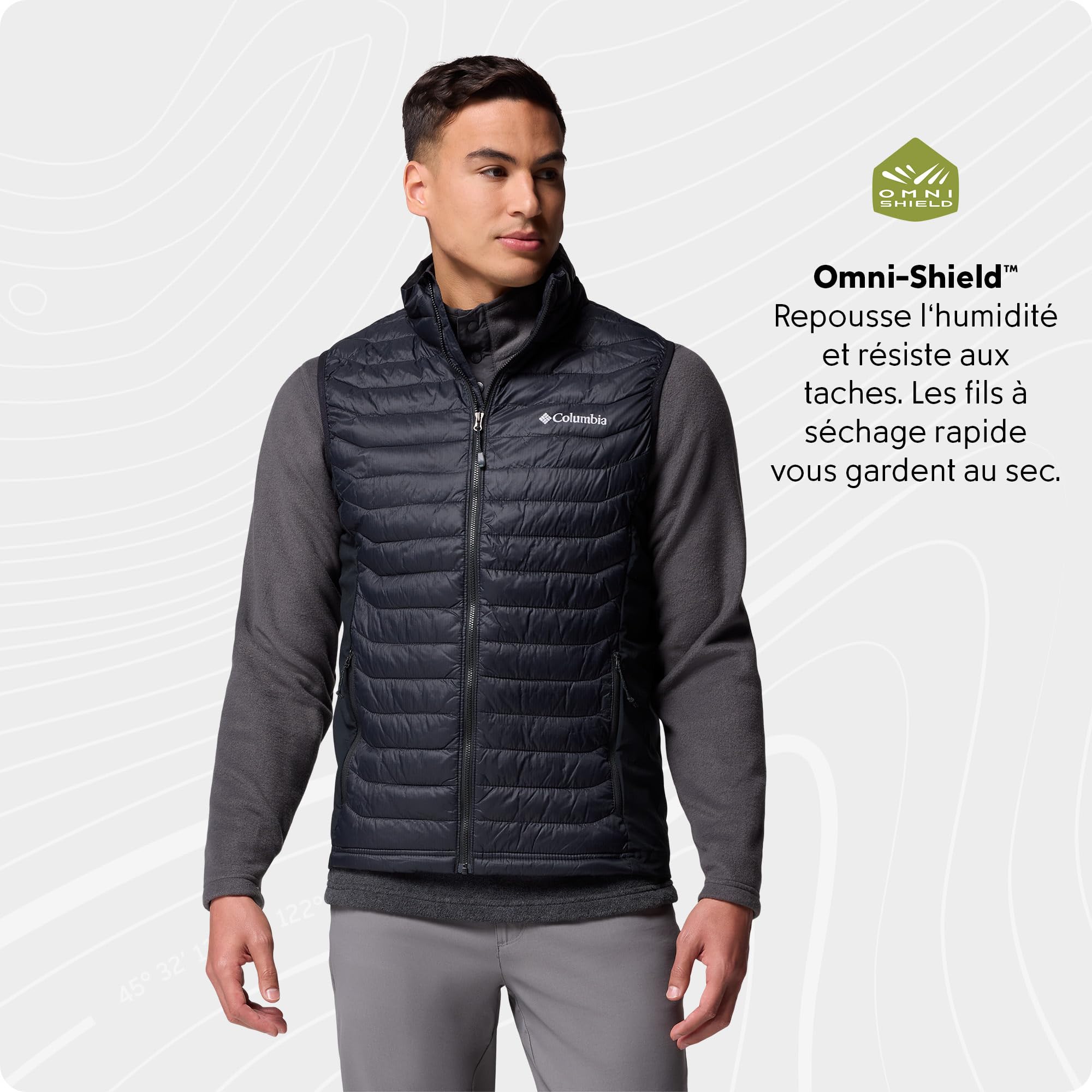 Columbia Powder Pass Hybrid Vest, Doudoune Sans Manches pour Homme