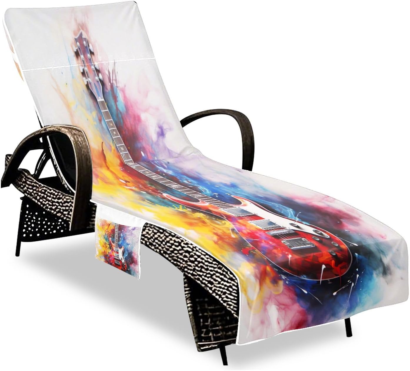 FRMG Guitar Patio Chaise Lounge Covers Beach Chair Cover Beach Chair towel lounge chair towel cover 2013361a