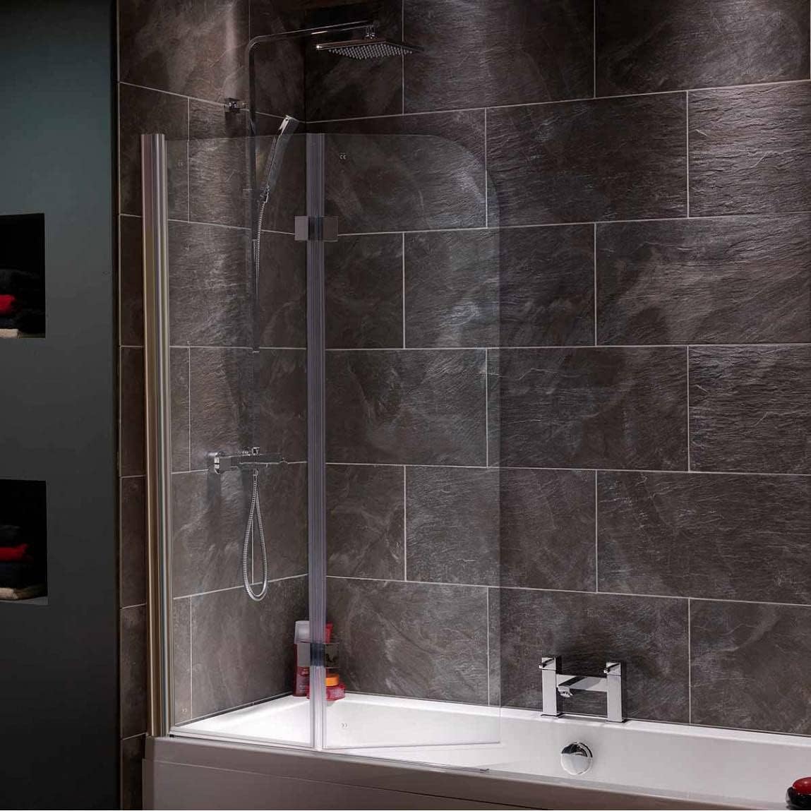 Orchard 6mm hinged Straight Shower Bath Screen Amazon.co.uk DIY & Tools