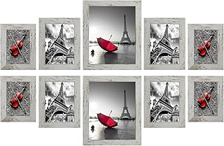 Sponsored Ad - PICDORM Wall Tabletop Picture Frames Set 10 Pieces, 4 Pcs 4x6, 4 Pcs 5x7, 2 Pcs 8x10, Tempered Glass Front,...
