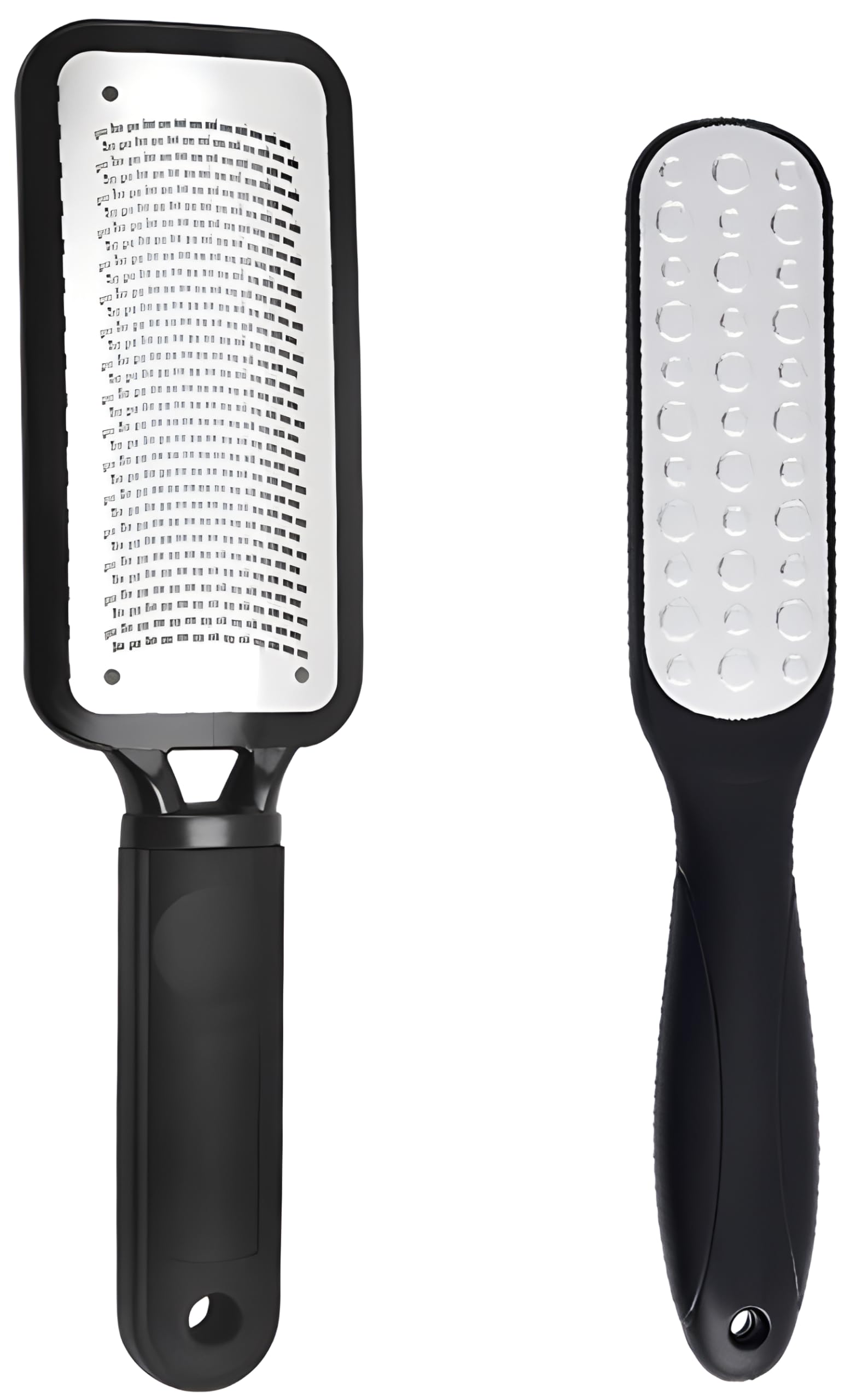 2-Pack Foot Files Callus Remover Stainless Steel Foot Rasp Double Sided Foot File Professional Scrubber Pedicure Tools for Foot Care