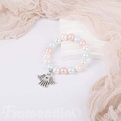 Miniatura 2 de Framendino, 50 dijes de ángel de plata con alas voladoras para collares, joyas y manualidades