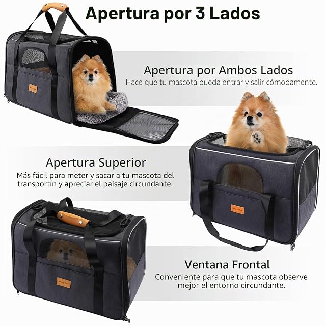 Foto 4 de 6 de morpilot Transportín Perro Gato, Bolsa Transporte Transpirable para Mascotas