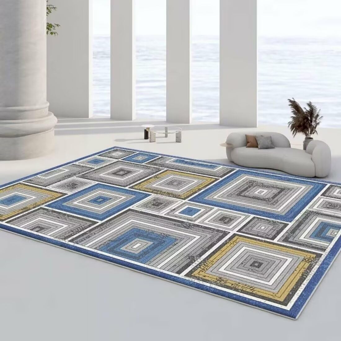 Matelas sol enfant 130x190cm avec motif géométrique moderne