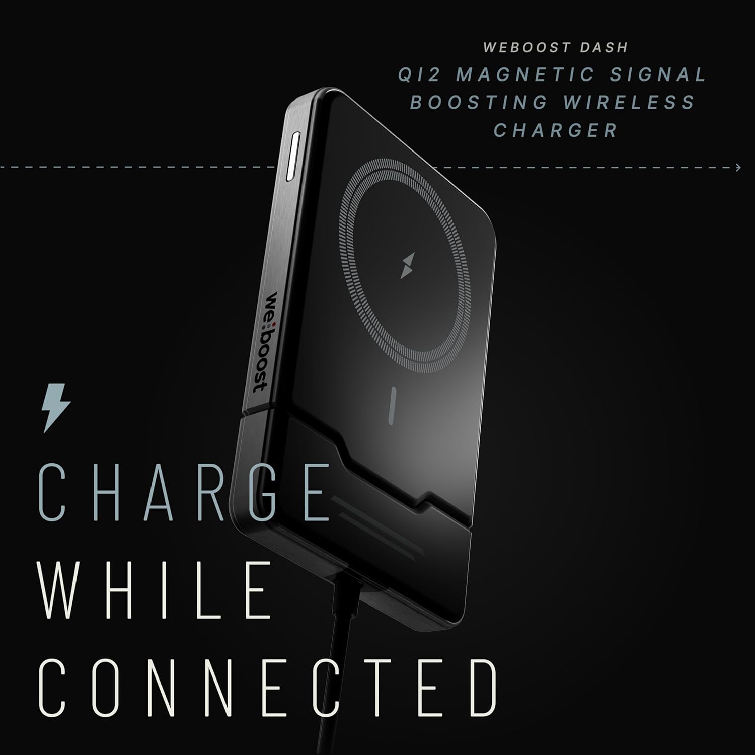 weBoost Dash Cell Phone Signal Booster with Wireless Charger | Boosts 5G/4G LTE for All US Carriers | Truck, Car, SUV | Magnetic Mount | FCC Approved