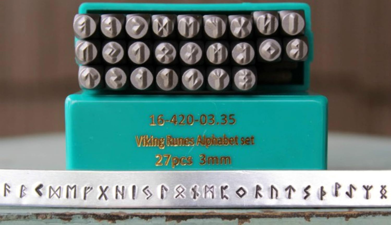 3mm Viking Rune 25 Piece Metal Punch Design Stamp Set CH-VIKING3mm