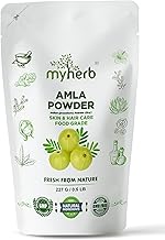 MYHERB 100% Natural Organic Amla Indian Gooseberry Powder (Dry), For Skin & Hair Care Food Grade, For Men & Women (227 Gm/0.5 Lbs)