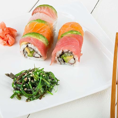 Miniatura 3 de Restaurantware Voga - Platos cuadrados de 12 pulgadas, 10 platos cuadrados grandes, resistentes a roturas, juego de vajilla cuadrada de melamina