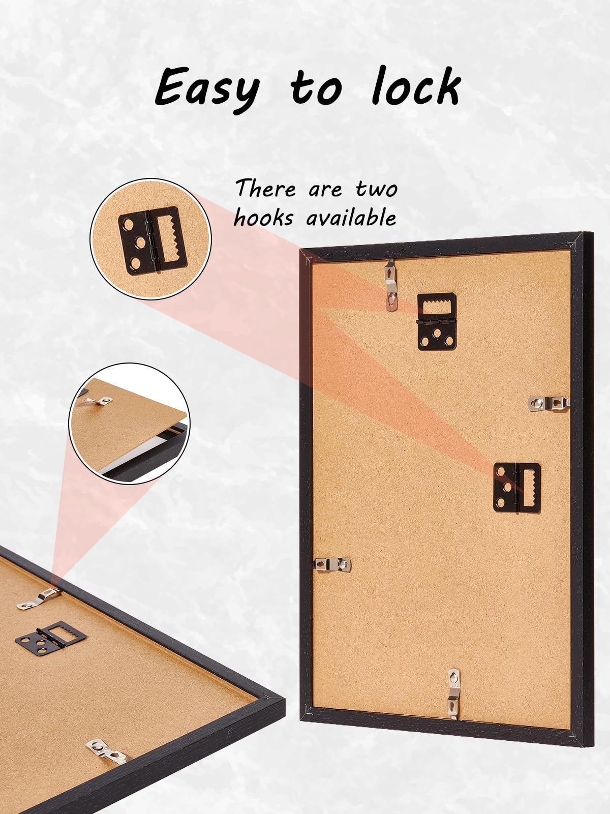 Cadre photo,Cadre Photo en bois 3D,3cm de profondeur,pour affichage