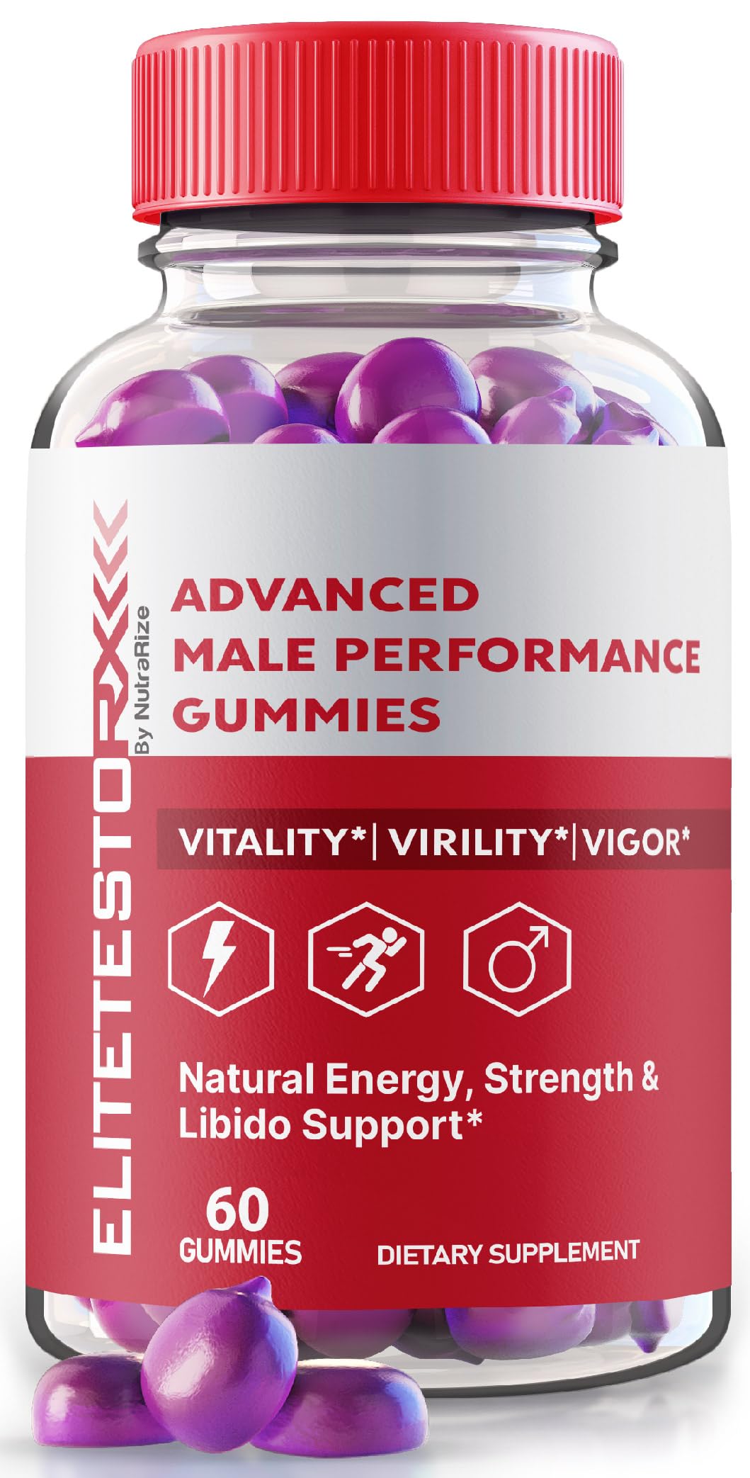 Elite Testo Rx Gummies - Elite Testo Rx Advanced Male Gummies, EliteTesto Rx Natural Formula for Men's Health and Performance, Elite TestRx Maximum Strength Gummys, EliteTestRx Reviews (60 Gummies)